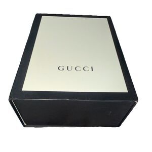 Gucci White & Black Authentic EMPTY Box Magnetic Gift Box 9.75” x 7.5” x 4” Used